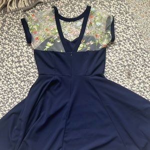 ModCloth Skater Dress with Mesh Top